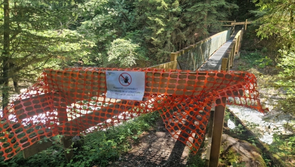 A Val d'Illiez, la passerelle de Fayot pourrait être déplacée 